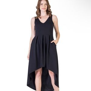 Black high-low dress
